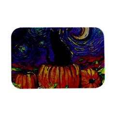 Halloween Art Starry Night Hallows Eve Black Cat Pumpkin Open Lid Metal Box (silver)   by Sarkoni