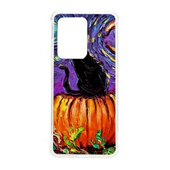 Halloween Art Starry Night Hallows Eve Black Cat Pumpkin Samsung Galaxy S20 Ultra 6 9 Inch Tpu Uv Case by Sarkoni