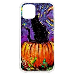 Halloween Art Starry Night Hallows Eve Black Cat Pumpkin Iphone 12/12 Pro Tpu Uv Print Case by Sarkoni