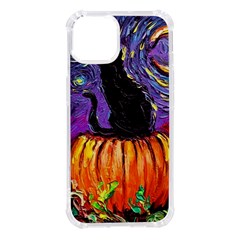 Halloween Art Starry Night Hallows Eve Black Cat Pumpkin Iphone 14 Tpu Uv Print Case