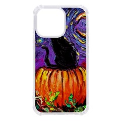 Halloween Art Starry Night Hallows Eve Black Cat Pumpkin Iphone 13 Pro Tpu Uv Print Case by Sarkoni