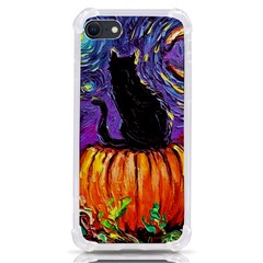 Halloween Art Starry Night Hallows Eve Black Cat Pumpkin Iphone Se by Sarkoni