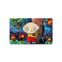 Cartoon Starry Night Vincent Van Gogh Magnet (name Card) by Sarkoni