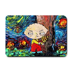 Cartoon Starry Night Vincent Van Gogh Small Doormat by Sarkoni