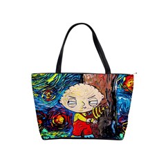 Cartoon Starry Night Vincent Van Gogh Classic Shoulder Handbag by Sarkoni