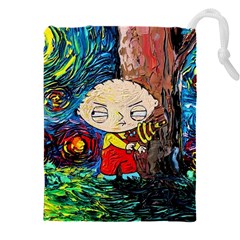 Cartoon Starry Night Vincent Van Gogh Drawstring Pouch (5xl) by Sarkoni