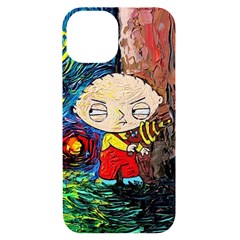 Cartoon Starry Night Vincent Van Gogh Iphone 14 Black Uv Print Case by Sarkoni