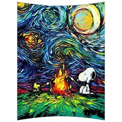 Dog Cartoon Starry Night Print Van Gogh Parody Back Support Cushion by Sarkoni