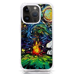 Dog Cartoon Starry Night Print Van Gogh Parody Iphone 14 Pro Tpu Uv Print Case by Sarkoni