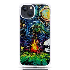 Dog Cartoon Starry Night Print Van Gogh Parody Iphone 13 Tpu Uv Print Case by Sarkoni