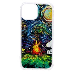 Dog Cartoon Starry Night Print Van Gogh Parody Iphone 13 Mini Tpu Uv Print Case by Sarkoni