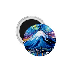 Mount Fuji Art Starry Night Van Gogh 1 75  Magnets by Sarkoni