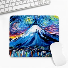 Mount Fuji Art Starry Night Van Gogh Large Mousepad by Sarkoni