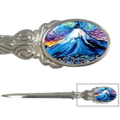 Mount Fuji Art Starry Night Van Gogh Letter Opener by Sarkoni