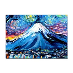 Mount Fuji Art Starry Night Van Gogh Sticker A4 (10 Pack)