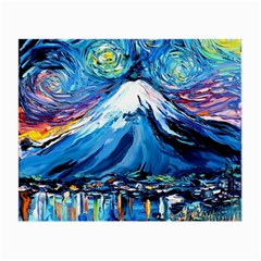 Mount Fuji Art Starry Night Van Gogh Small Glasses Cloth by Sarkoni