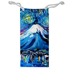 Mount Fuji Art Starry Night Van Gogh Jewelry Bag by Sarkoni