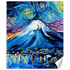 Mount Fuji Art Starry Night Van Gogh Canvas 8  X 10  by Sarkoni