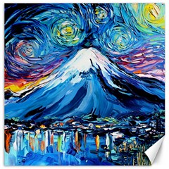 Mount Fuji Art Starry Night Van Gogh Canvas 16  X 16  by Sarkoni