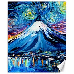 Mount Fuji Art Starry Night Van Gogh Canvas 16  X 20  by Sarkoni