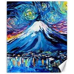 Mount Fuji Art Starry Night Van Gogh Canvas 20  X 24  by Sarkoni