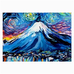 Mount Fuji Art Starry Night Van Gogh Large Glasses Cloth (2 Sides) by Sarkoni