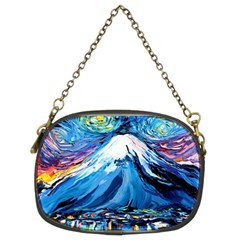 Mount Fuji Art Starry Night Van Gogh Chain Purse (two Sides) by Sarkoni