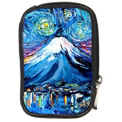 Mount Fuji Art Starry Night Van Gogh Compact Camera Leather Case by Sarkoni