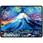 Mount Fuji Art Starry Night Van Gogh Fleece Blanket (Large) 80 x60  Blanket Front