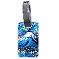 Mount Fuji Art Starry Night Van Gogh Luggage Tag (two Sides) by Sarkoni