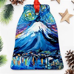 Mount Fuji Art Starry Night Van Gogh Bell Ornament (two Sides) by Sarkoni