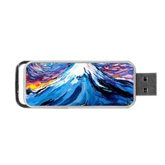 Mount Fuji Art Starry Night Van Gogh Portable Usb Flash (two Sides) by Sarkoni