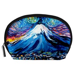 Mount Fuji Art Starry Night Van Gogh Accessory Pouch (large) by Sarkoni