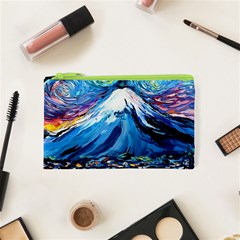 Mount Fuji Art Starry Night Van Gogh Cosmetic Bag (xs) by Sarkoni