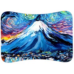 Mount Fuji Art Starry Night Van Gogh Velour Seat Head Rest Cushion by Sarkoni