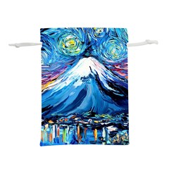 Mount Fuji Art Starry Night Van Gogh Lightweight Drawstring Pouch (m) by Sarkoni