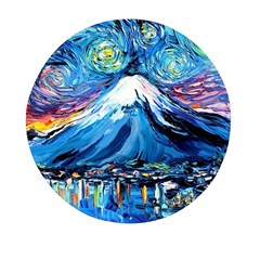 Mount Fuji Art Starry Night Van Gogh Mini Round Pill Box (pack Of 3) by Sarkoni