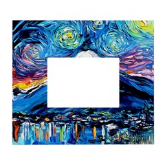 Mount Fuji Art Starry Night Van Gogh White Wall Photo Frame 5  X 7  by Sarkoni