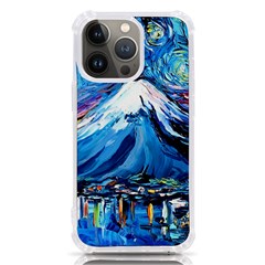 Mount Fuji Art Starry Night Van Gogh Iphone 13 Pro Tpu Uv Print Case by Sarkoni