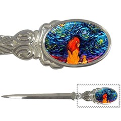 Lion Art Starry Night Van Gogh Letter Opener by Sarkoni