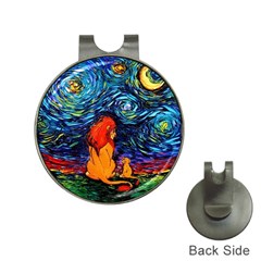 Lion Art Starry Night Van Gogh Hat Clips With Golf Markers by Sarkoni