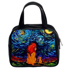 Lion Art Starry Night Van Gogh Classic Handbag (two Sides) by Sarkoni