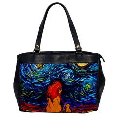 Lion Art Starry Night Van Gogh Oversize Office Handbag by Sarkoni