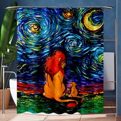 Lion Art Starry Night Van Gogh Shower Curtain 60  X 72  (medium)  by Sarkoni