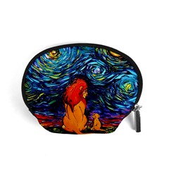 Lion Art Starry Night Van Gogh Accessory Pouch (small) by Sarkoni