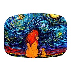 Lion Art Starry Night Van Gogh Mini Square Pill Box by Sarkoni