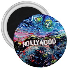 Hollywood Art Starry Night Van Gogh 3  Magnets by Sarkoni