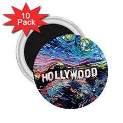 Hollywood Art Starry Night Van Gogh 2 25  Magnets (10 Pack)  by Sarkoni