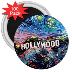 Hollywood Art Starry Night Van Gogh 3  Magnets (100 Pack) by Sarkoni