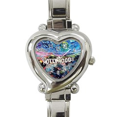 Hollywood Art Starry Night Van Gogh Heart Italian Charm Watch by Sarkoni